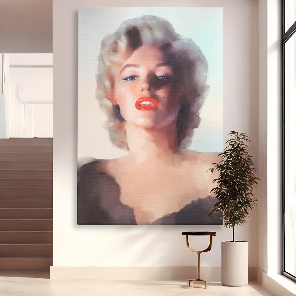 Tablou canvas cu tablou canvas cu marilyn monroe, fara rama, pe sasiu de lemn
